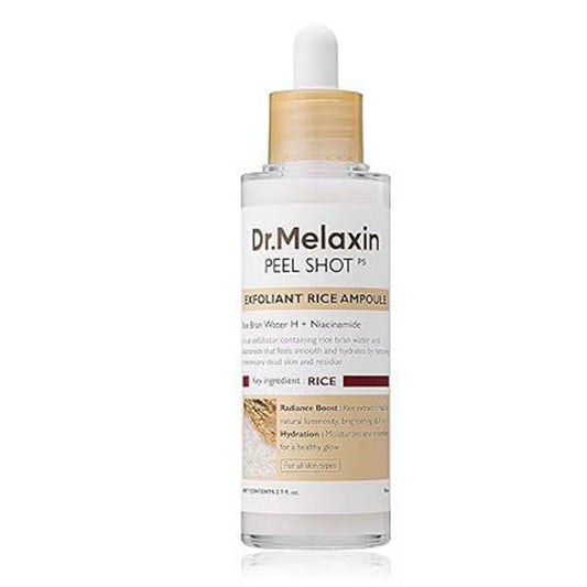 Korean Dr. Melaxin White and Black Rice Exfoliating Hydrating Essence Moisturizing Gentle Exfoliation Soften Serum Skin Care